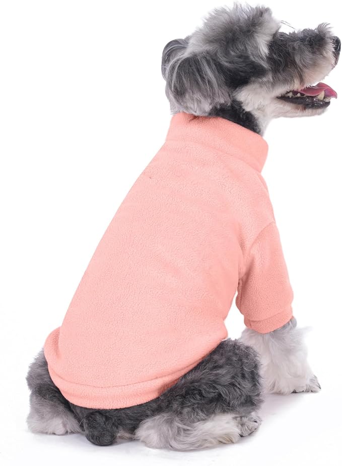 Dog Sweater, 3 Pack Dog Sweaters for Small Dogs Girl Boy, Ultra Soft Warm Puppy Clothes Dog Coat for Winter (Peach+Lt Camel+Pink, Large)