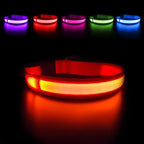 MASBRILL Light Up Dog Collar - LED, Rechargeable, Waterproof Glow Collar for Night Walking with Small, Medium, Large Dogs