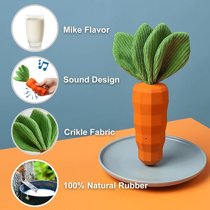 Dog Toy Squeaky Chew Toys for Aggressive Chewers Dog Easter Rubber Toy for Training and Cleaning Puppy Teething Toys Durable Interactive Tough for Puppy Medium