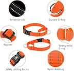 PLUTUS PET Reflective Martingale Collar with Quick Snap Buckle,No Pull Dog Choker Collar for Small Medium Large Dogs,S,Orange