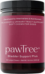 pawTree Bladder Support Plus for Dogs and Cats - Bladder & Urinary Tract Wellness Supplement - with D-Mannose, Cranberry, Glucosamine and Marshmallow Root to Support Bladder Health (Large)