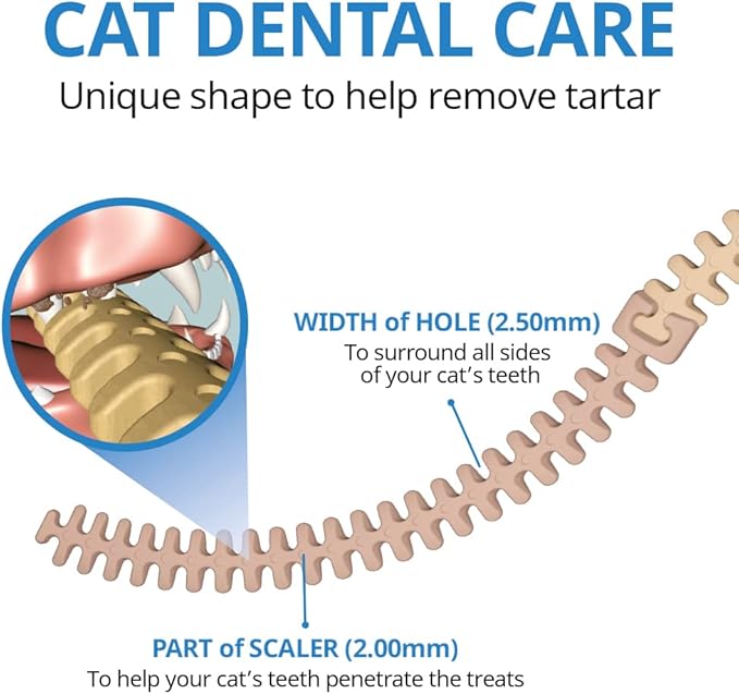 CATZZLE Cat Treats, Dental Chews for Indoor Cats, Cat Teeth Cleaning, Dental Care Snacks - Hairball Control (Salmon Flavor) (20 Sticks (Pack of 1))