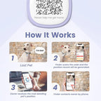 Pawaii QR Code ID Tag, Silent Silicone Dog Tag, Modifiable Pet Online Profile, Scan QR Receive Instant Pet Location Alert Email, 1Pack (Purple)