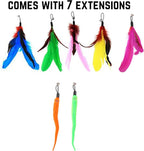 Smokey's Stash Interactive Cat Toy Wand 2pc Cat Fishing Pole Cat Toy for Indoor Cats with Feather and Funny Toy Refills to Drive Kittens Crazy