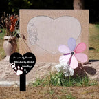 12 inch Metal Dog Memorial Grave Markers Dogs Cemetery Headstones Decorations Stakes Cemetery Memorial Plaque for loss of Puppy Pet Cross Tombstones Stake Ornaments Sign for Garden Outdoor Yard