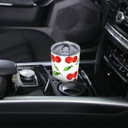 Dujiea 20oz Tumbler With Lid And Straw, Sweet Red Cherry Vacuum Insulated Iced Coffee Mug Reusable Travel Cup Stainless Steel Water Bottle