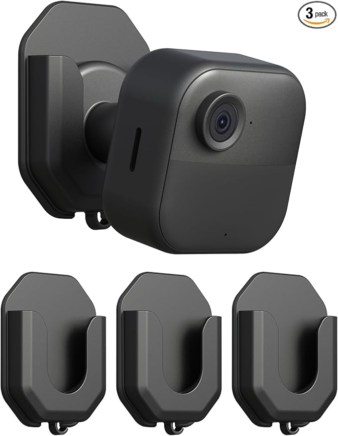 3 Pack Blink Camera No Drill No Screws Wall Mount Bracket for Blink Mini /Mini 2 /Blink Outdoor 4 /Blink Indoor Camera, HBV Adhesive Mount
