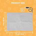 Pet Heating Pad for Cats Dogs with Timer Temperature Adjustable, Electric Heating Mat Indoor, Adjustable Warming Mat, Waterproof Heated Bed with Chew Resistant Steel Cord，Pet Heated Mat