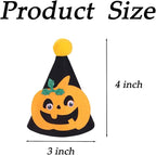 10 Pcs Halloween Dogs Hats Cute Ghost Halloween Cats Party Pet Pumpkin Set Puppies Kittens Grooming Accessories Costumes.