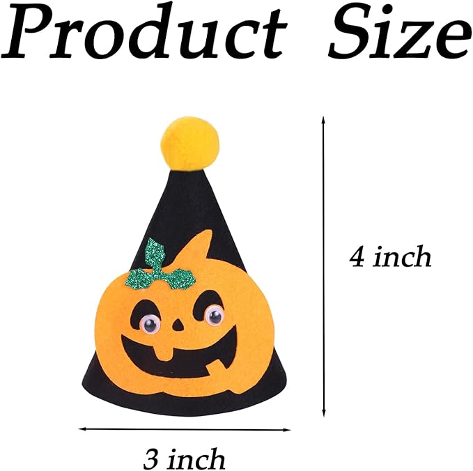 10 Pcs Halloween Dogs Hats Cute Ghost Halloween Cats Party Pet Pumpkin Set Puppies Kittens Grooming Accessories Costumes.