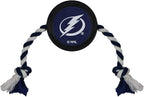 Pets First NHL Tampa Bay Lightning Puck Toy for Dogs & Cats. Play Hockey with Your Pet with This Licensed Dog Tough Toy Reward!