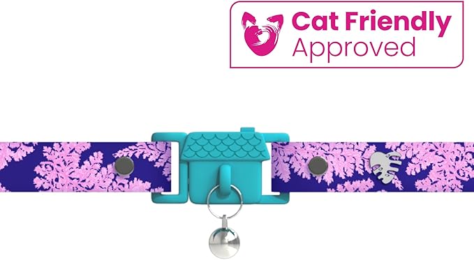 Kittyrama Botanicals Fern Cat Collar. Award Winning. Hypoallergenic, Quick Release Breakaway, Comfy & Soft. Vet Approved. Other Styles Available