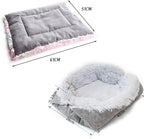 Gecheer Cat Bed for Indoor Cats, Washable Soft Pet Bed Innovative Design Warming Comfortable Cat Mat Suitable for Dogs, Cats