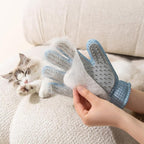 2 in 1 Pet Grooming Gloves for Dogs & Cats, Pet Fur Remover Glove, Grooming Brush for Shedding, Massage, Hair Remover Mitt, Fur Cleaner for Couch, Clothes,Carpet -1 Piece