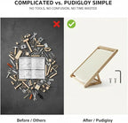 Cat Scratcher with Ramp, 22-inch Natural Sisal & Solid Wood, Tool-Free 2-Step Assembly, Stable Triangle Base for Indoor Cats (Beige)