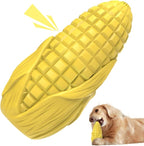 Dog Chew Toys for Aggressive Chewers,Idestructible Tough Durable Squeaky Interactive Dog Toys，Durable Dog Teeth Cleaning Toy for Medium Large Breeds，Corn Stick Toy (Yellow)