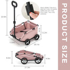Dog Stroller 4 Wheels Folding Dog Cart Pet Stroller for Travelling Shopping Walking Playing for Small Dogs Cats (Plaid Green)