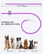 Joytale Light Up Dog Collar, Rechargeable Rainproof LED Collar for Night Walking Safety, Soft Silicone Glow in The Dark, Suitable for Small Medium Large Dogs, Purple