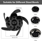 MateeyLife Slow Feeder Dog Bowls Insert with Suction Cups, Cuttable Design for Large & Medium Breeds, Fit for Regular Elevated, Compatible with Metal and Ceramic Dog Bowls for Slow Eating (Black)