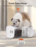 WOPET Automatic Cat Feeder, 4L Automatic Dog Feeder with 180-Day Battery Life, Programmable Cat Food Dispenser with Stainless Steel Bowl，1-6 Meals Per Day