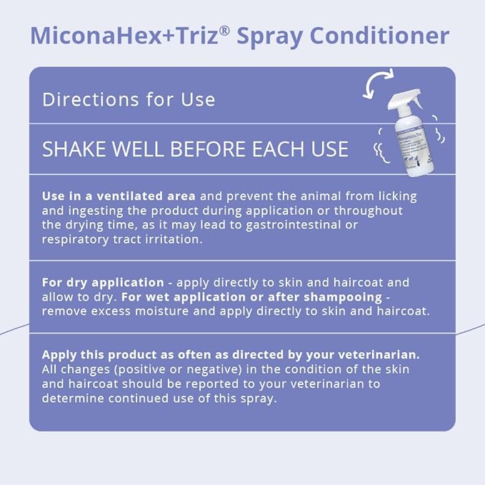 MiconaHex+Triz Spray for Dogs, Cats and Horses, 16 fl oz