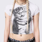Graphic Tees Y2k Baby Tee Teens 2000s Vintage T Shirts Emo Grunge Printed Summer Crop Tops 2024
