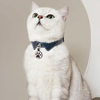 QR Code Cat Tag, Modifiable Pet Online Profile, Multiple Emergency Contact, Scannable QR Code, Instant Location Email Alert (Small Breeds - 1", Black & Rose & Purple)