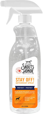 SKOUT'S HONOR Stay Off! Training Aid for Dogs - Natural Lemongrass & Peppermint Oils - Eco-Friendly Training Aid, Alcohol-Free, Naturally Deters, 28 oz