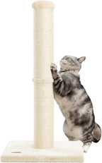 34inch Cat Scratching Post with Natural Sisal Rope 4.3Inch Large Diameter Scratcher Post Tree for Indoor Cats Beige