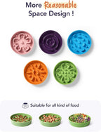 LE TAUCI Slow Feeder Dog Bowls Ceramic, 3 Cups Slow Feeding Dog Bowl Medium Large Breed, Pet Bowl for Fast Eaters, Puzzle Pet Dishes,Clover Green