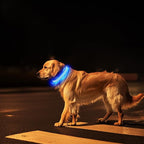 PcEoTllar Lighted Dog Collars for Night, Light Up Dog Collar Rechargeable Water-Resistant Flashing LED Dog Collars Safety Glow in The Dark Dog Collars Light for Large Small Medium Dogs