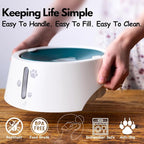 BARKING&MAD no Spill Water Bowl for Dogs 73.9oz (2.1L) - Anti-gulping, Slow Water Feed Dispenser for Large and Medium-Sized Breeds for Slow Drinking and Messy gulping Sloppy Drinkers