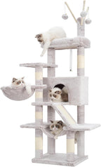 Cat Tree, Multi-Level Cat Tower for Indoor Cats, Cat Condo with Cat Scratching Post and Board, Cat Hammock, Muchroom GCT011MU
