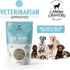 Canine Cravers Single Ingredient Dog Treats – Wild Caught Crispy Cod Skins - Human Grade Air Dried Hypoallergenic Pet Food – Grain, Gluten, and Soy Free – 100% All Natural – 4 oz