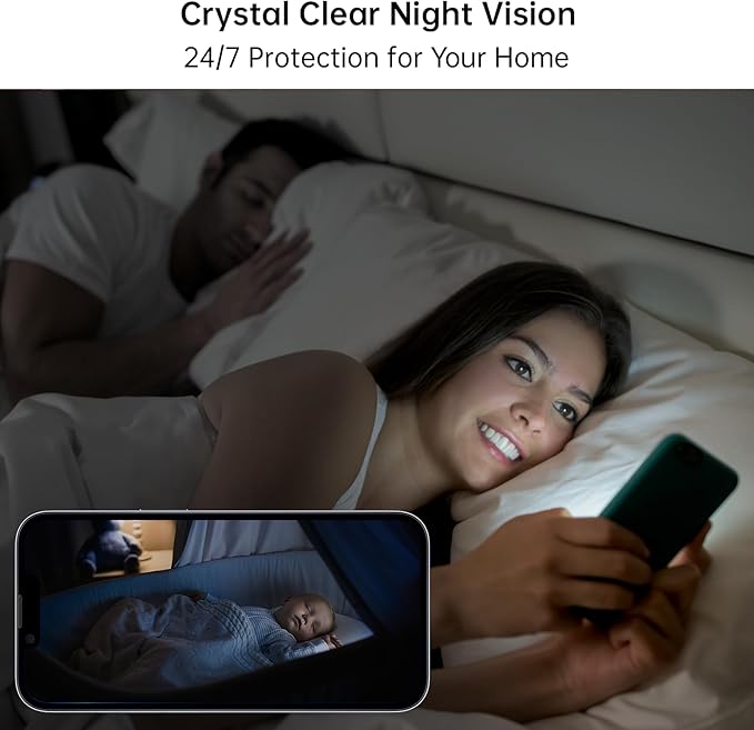 2.4&5G WiFi Indoor Security Camera, 2K HD Pan/Tilt Cameras for Home Security, Baby Monitor, Pet Camera,IR Night Vision,2-Way Talk, Motion Detect, TF Card & Cloud Storage (2 Pack)