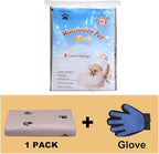 Washable Dog Pee Pads with Puppy Grooming Gloves,Puppy Pads,Reusable Pet Training Pads,Large Dog Pee Pad,Waterproof Pet Pads for Dog Bed Mat,Super Absorbing Whelping Pads