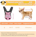 Inspack Dog Cat Backpack Carrier, Dog Carrier Adjustable for Small Medium Dogs, Pet Dog Front Chest Carriers Backpacks, Puppy Carrier Sling Backpack, Holder Papoose for Cat Body【Small Size】
