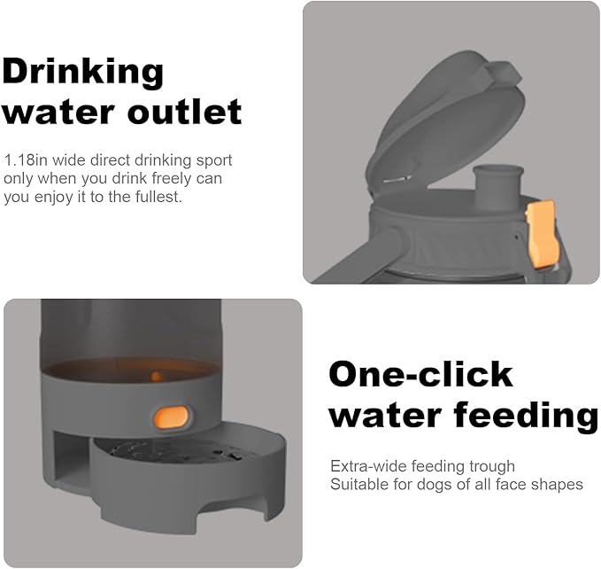 52oz Travel Dog Water Bottle Portable - Contain Within Dog Water Bowl, Pet Supplies & Camping Essentials