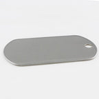 Tinsow 100PCS Blank Bulk Dog Tags for Stamping Engraving Shiny Stainless Steel Military Rolled Edge Backing Dog Tags for Doggies Engraved