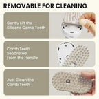 4 in 1 Cat Steam Brush for Shedding, Rechargeable Steam Brush with Foldable Handle, for Cats and Dogs Massaging and Cleaning, Multifunctional Hair Removal Comb (White)