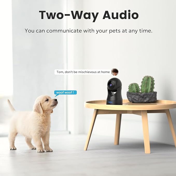 owltron Indoor Security Camera 5MP, 360 Cameras for Home Security with Motion Detection, 2.4G/5GHz WiFi Pet Cam with Night Vision & 2-Way Audio, Compatible with NVR/Alexa