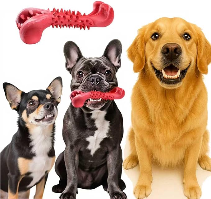 Indestructible Dog Chew Toys for Aggressive Chewers-Durable Rubber Toy for Large MediumSmall Dogs, Interactive Puppy Teething Chewer (Fit for Small Dogs)