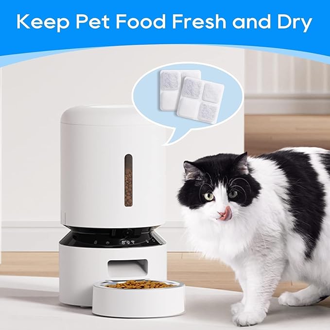 12 Pack Pet Food Desiccant Bag Compatible with Petlibro Automatic Cat Dog Feeders, PLAF001, PLAF002, PLAF101, PLAF005, PLAF006, Upgrade Packets Preserve Pet Food Freshness and Dryness