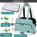 PetAmi Small Dog Purse Carrier, Soft-Sided Pet Carrier Bag with Pockets, Portable Puppy Cat Travel Handbag Tote, Airline Approved Breathable Mesh, Poop Bag Dispenser, Max 18 lbs, Chevron Teal