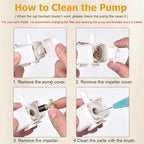 Cat Fountain, 84oz/2.5L Stainless Steel Pet Water Fountain, Automatic Dog Water Dispenser, Water Level Window, Ultra-Quiet Pump, Perfect for Cats, Dogs and Multiple Pets, 4 Filters