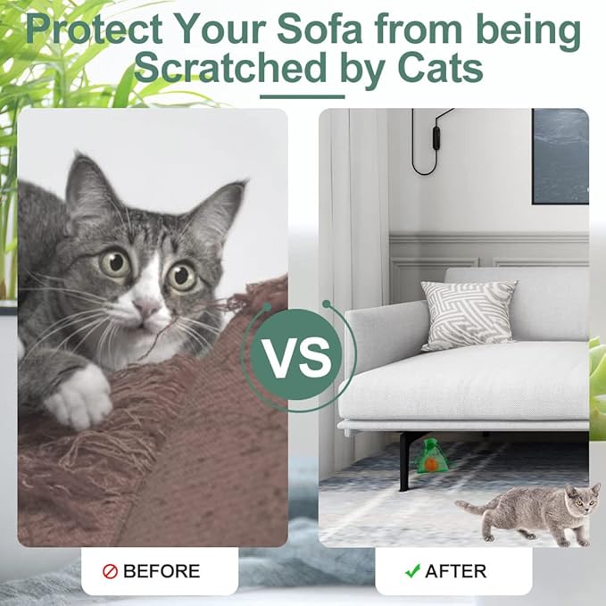 10 Pack Cat Repellent Outdoor to Keep Cats Away, Cat Deterrent Indoor Powered by Peppermint & Lemongrass Oils Safe for Pets & Children, Keeps Cats Out of Furniture, Plants, Specific Areas Effectively