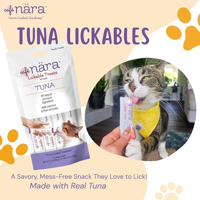 Café Nara Tuna Flavored Lickable Treats for Cats - Pack of 12