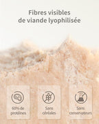 Freeze-Dried Cat Food, 97% Animal Origin Soft Dry Raw Food for Cats, High Protein Healthy Freeze Dried Cat Treat & Topper (Beef Recipe - 2.1 Ounce)