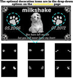 Generic Pet Memorial Stones Black Granite Memorial Garden Stone 12x6 Inches Engraved with Photo Name Date Memorial Stones for Loved Ones Personalized or Dog Cat Pet Memorial Stones, reffes85