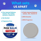 Dog Paw Balm - Lick Safe Snout Soother - Moisturizies, Soothes & Nourishes Irritated Paw Pads and Dry Nose - Protects from Cracks & Wounds - Dog Feet Balm with Waxes, Oils, Butter, Extracts - 2.1 Oz